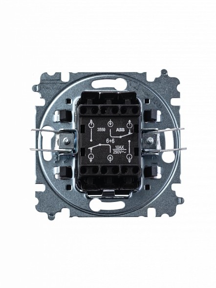 Переключатель ABB Levit кофе макиато / белый двухклавишный 2CHH595245A6018 3559H-A52445 18W