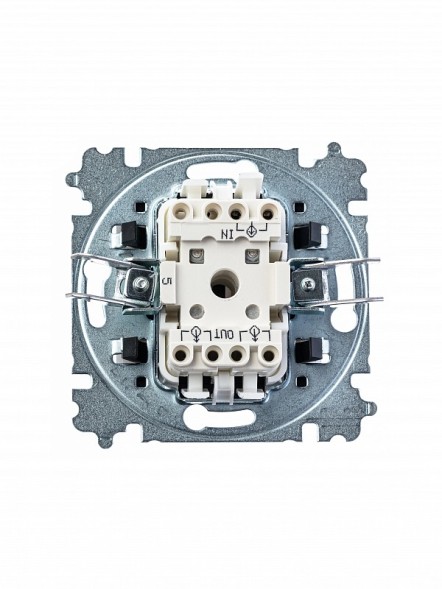 Выключатель ABB Levit белый / ледяной двухклавишный 2CHH590545A6001 3559H-A05445 01W