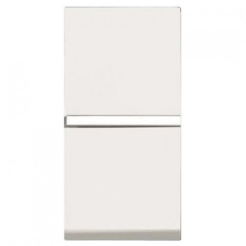 Механизм переключателя ABB Zenit альпийский белый одноклавишного с клавишей 1 модуль 2CLA210200N1101 N2102 BL