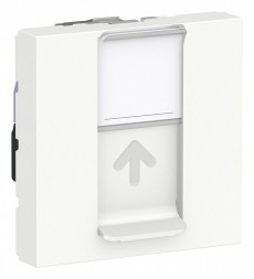 Розетка компьютерная RJ45 Schneider Electric Unica Modular Белый 1очная, кат. 6 UTP, 2 модуля NU341518