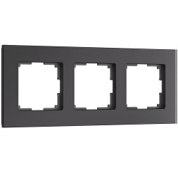 Рамка из стекла на 3 поста Senso черный soft-touch W0033108