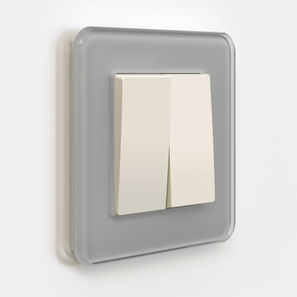 Выключатель двухклавишный проходной (айвори матовый) Werkel W1122062