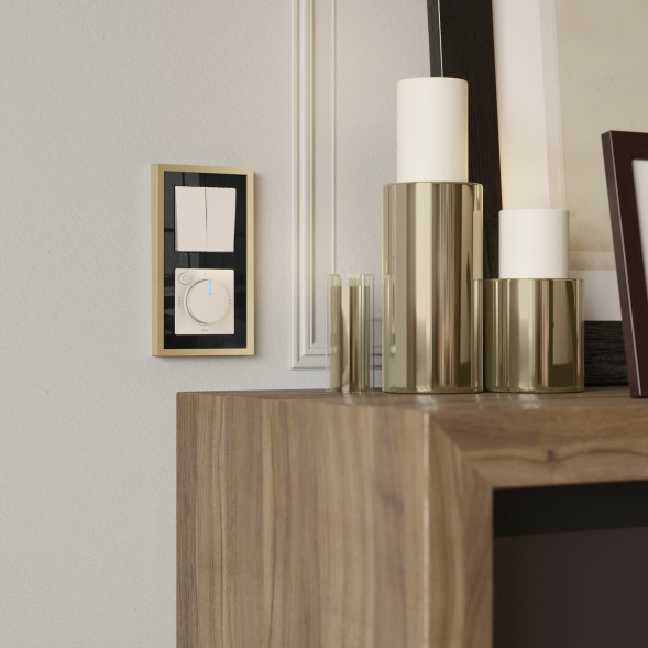 Выключатель двухклавишный проходной (айвори матовый) Werkel W1122062