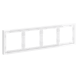 Рамка пластиковая VOLTUM S70 на 4 поста, (белый глянцевый)