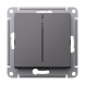 2-клавишный ПЕРЕКЛЮЧАТЕЛЬ, 10АХ, механизм, быстрозажим. клем., БАЗАЛЬТ Schneider Electric Art Gallery GAL001465S