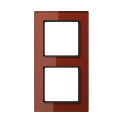 Рамка Jung A Creation Красный оксид 2 поста AC582GLRT