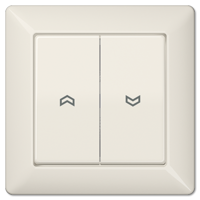 Клавиша Jung AS 500 слоновая кость для выключателя управление жалюзи с рамкой AS590-5P