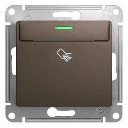 Карточный Выключатель, механизм Schneider Electric Glossa Шоколад GSL000869