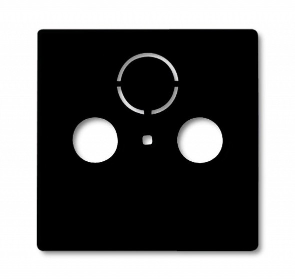 Плата центральная (накладка) ABB Basic 55 chateau-black для ТВ-розеток 2CKA001724A4314 1743-95-507