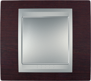 Рамка Schneider Electric Unica Top Венге / Алюминий 1 пост MGU66.002.0M3