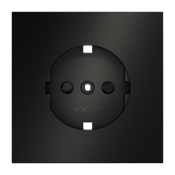 Накладка для розетки с заземлением и защитными шторками, S70 Metal (антрацит)