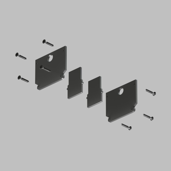 TR2025-BK Комплект торцевых заглушек для трека SMART ONE