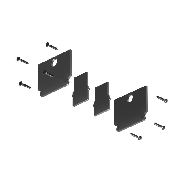 TR2025-BK Комплект торцевых заглушек для трека SMART ONE