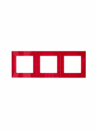 Рамка ABB Levit Красный / Дымчатый чёрный 3 поста 2CHH015030A6065 3901H-A05030 65W