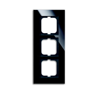 Рамка ABB Carat Черное стекло 3 поста 2CKA001754A4324 1723-825