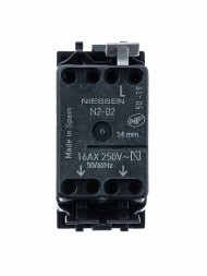 Механизм переключателя ABB Zenit антрацит одноклавишного с клавишей 1 модуль 2CLA210200N1801 N2102 AN