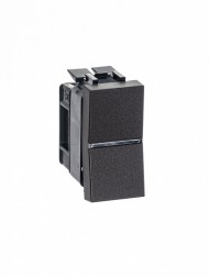 Механизм переключателя ABB Zenit антрацит одноклавишного с клавишей 1 модуль 2CLA210200N1801 N2102 AN