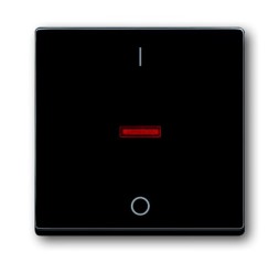 Клавиша ABB Future антрацит для 1-клавишного выключателя/переключателя/кнопки с красной линзой с маркировкой &quot;I/O&quot; 2CKA001751A2927 1788-81