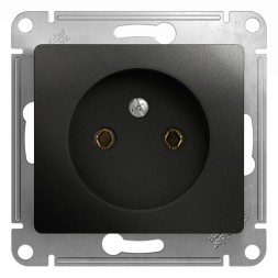 Розетка без заземления, 16А, 250В, механизм Schneider Electric Glossa Антрацит GSL000741