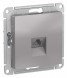 Розетка телефонная RJ11 Schneider Electric Atlasdesign Алюминий механизм ATN000381