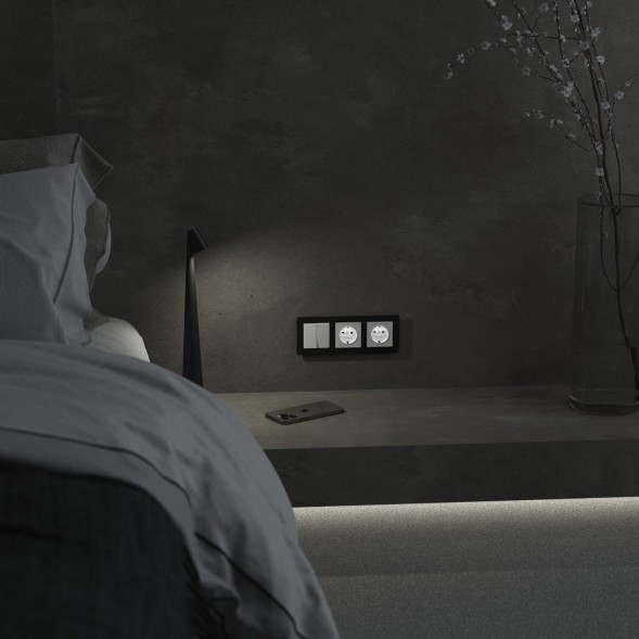 Розетка с подсветкой (белый матовый) Werkel W1171461