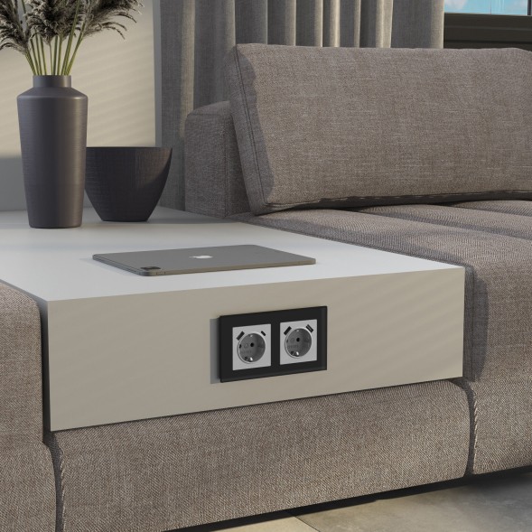 Рамка из стекла на 2 поста Senso черный soft-touch Werkel W0023108