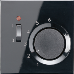 Термостат комнатный Jung LS серия Черный 10(4)А TRLS231SW