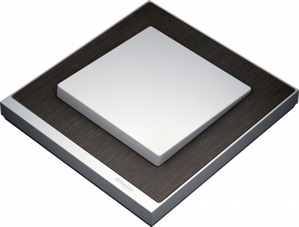 Рамка Merten M-Pure Decor Венге / Алюминий 1 пост MTN4010-3671