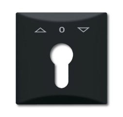 Плата центральная (накладка) ABB Allwetter 44 антрацит с поворотной ручкой с маркировкой для механизма выключателя жалюзи 2712/2713 U и 2722/2723 U IP44 2CKA001710A1894 2155 PZ-35