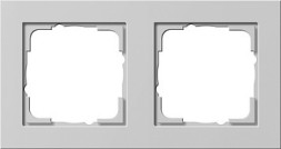Рамка Gira E2 Серый матовый 2-постовая 021237