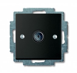 ТВ-розетка ABB Basic 55 chateau-black 1очная (единственная) 2CKA001724A4313 1743-01-95-507