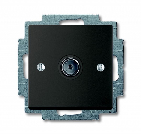 ТВ-розетка ABB Basic 55 chateau-black 1очная (единственная) 2CKA001724A4313 1743-01-95-507