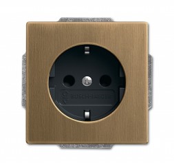 Розетка ABB Династия Латунь античная черная роспись SCHUKO 16А 250В с защитными шторками винтовые клеммы 2CKA002011A6247 23 EUCKS-845-507