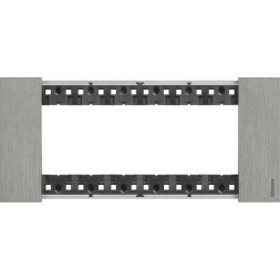 Рамка Bticino Living Now ACCIAIO 6-модульная KA4806ZG