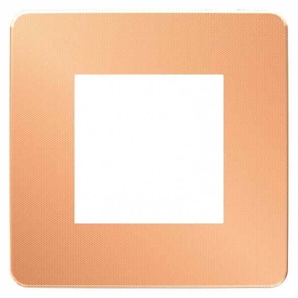 Рамка Schneider Electric Unica Studio Metal Медь / Белый 1 пост NU280257