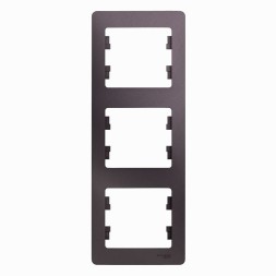 Рамка Schneider Electric Glossa Сиреневый туман 3 поста вертикальная GSL001407