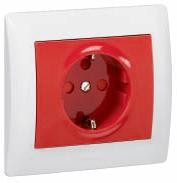 Розетка Legrand Galea Life 2к+З c блокировкой MAGIC RED 771029