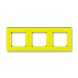 Рамка ABB Levit Жёлтый / Дымчатый чёрный 3 поста 2CHH015030A6064 3901H-A05030 64W