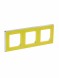 Рамка ABB Levit Жёлтый / Дымчатый чёрный 3 поста 2CHH015030A6064 3901H-A05030 64W