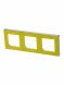 Рамка ABB Levit Жёлтый / Дымчатый чёрный 3 поста 2CHH015030A6064 3901H-A05030 64W