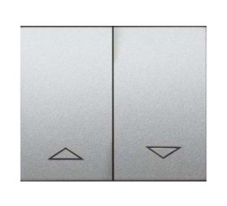 Лицевая панель Legrand Galea Life алюминий двухклавишного выключателя для управления рольставнями 771314