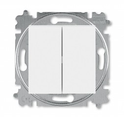 Выключатель ABB Levit белый / белый двухклавишный 2CHH590545A6003 3559H-A05445 03W
