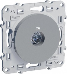 ТВ Розетка Schneider Electric Odace алюминий S53R445
