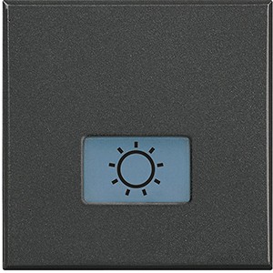 Клавиши Bticino Axolute Антрацит с подсвечиваемыми символами для выключатель в дизайне AXIAL - 2 модуля, Лампа HS4921/2LA