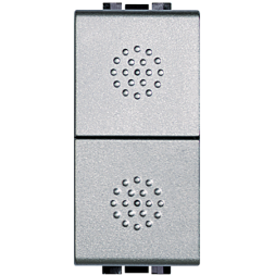 Кнопка Bticino LivingLight Air Алюминий 10А, двойная, 1P-NО + 1P-NО NT4036