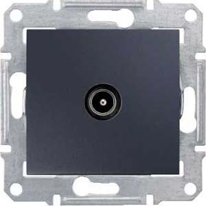 TV коннектор Schneider Electric Sedna графит проходной SDN3201270