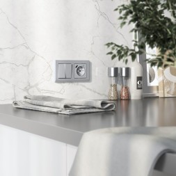 Накладка для розетки USB (серебряный матовый) W1179565