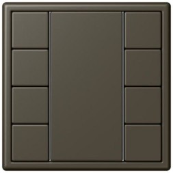 Кнопочный модуль КNX Jung Les Couleurs® Le Corbusier ombre naturelle 31 F 50 с четырьмя парами кнопок LC504TSA32140