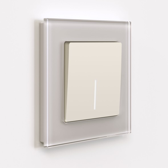 Выключатель одноклавишный с подсветкой (айвори матовый) Werkel W1110162