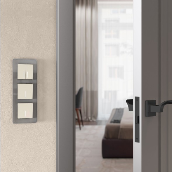 Выключатель одноклавишный с подсветкой (айвори матовый) Werkel W1110162